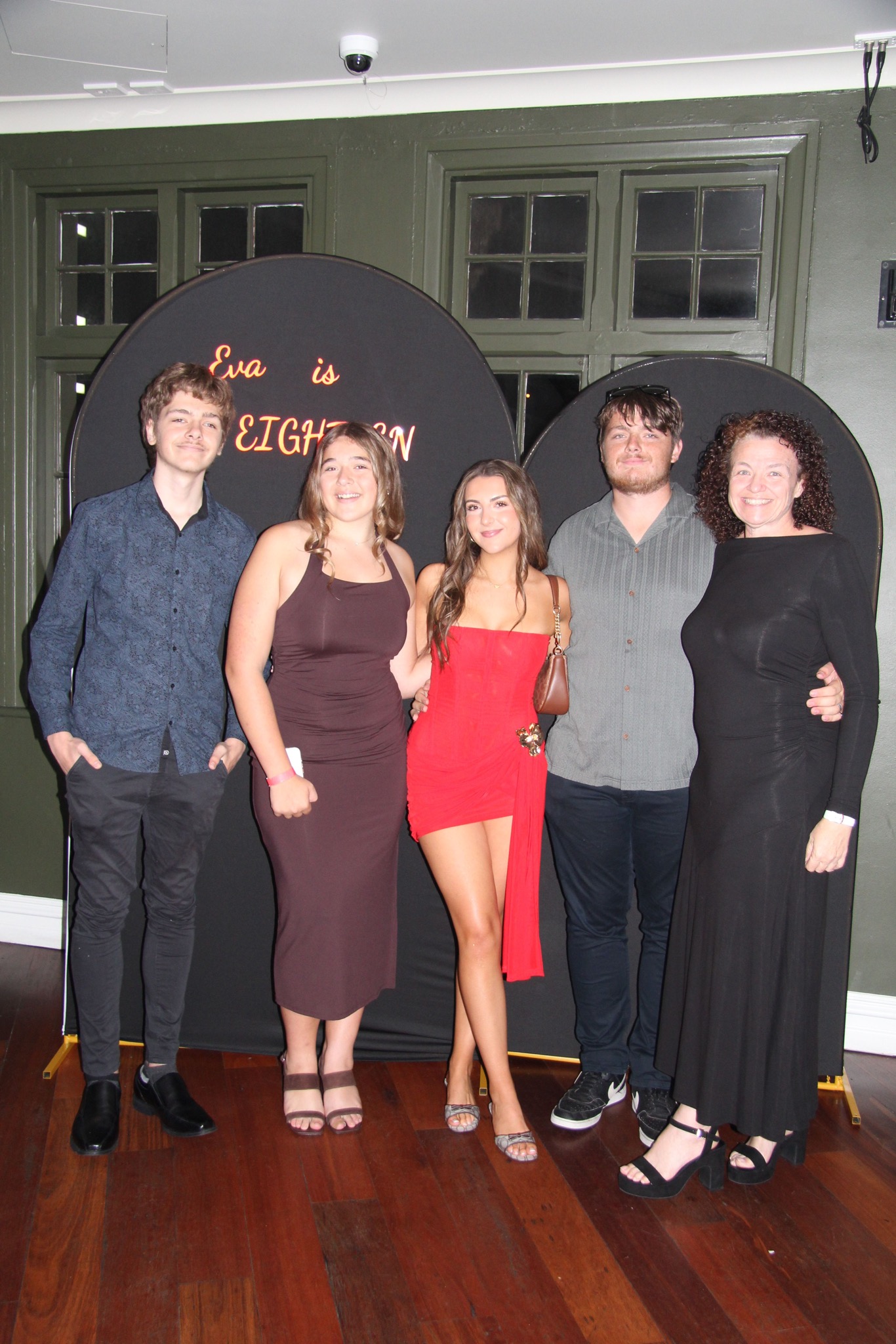 Group dressed up for an event