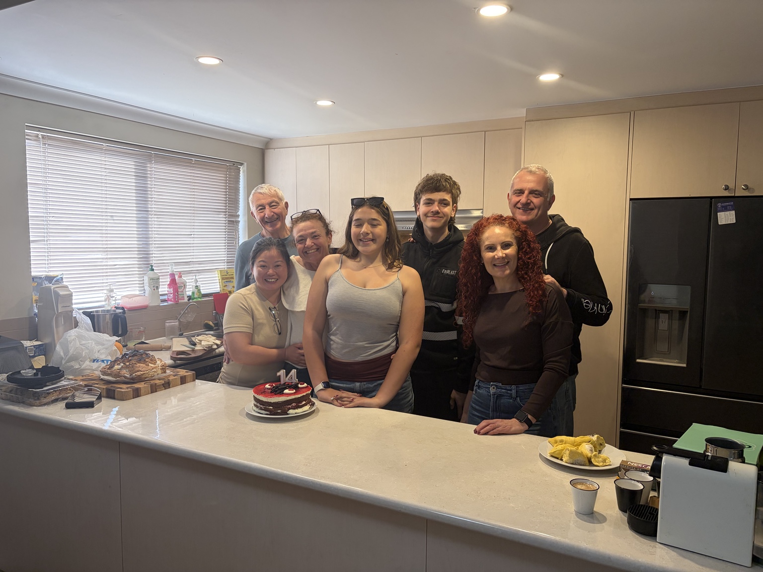 Family gathering in the kitchen