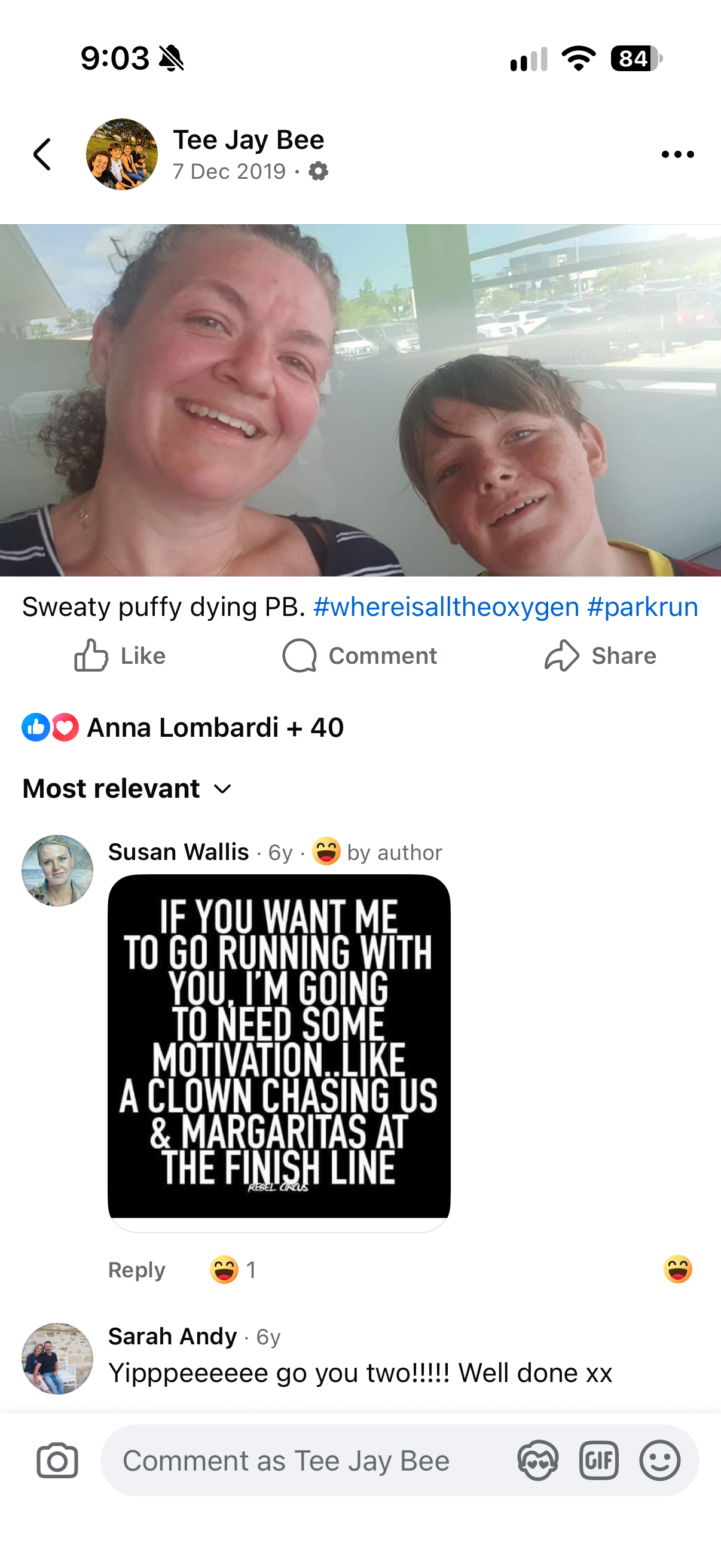 Sweaty faces and a personal best — December 2019