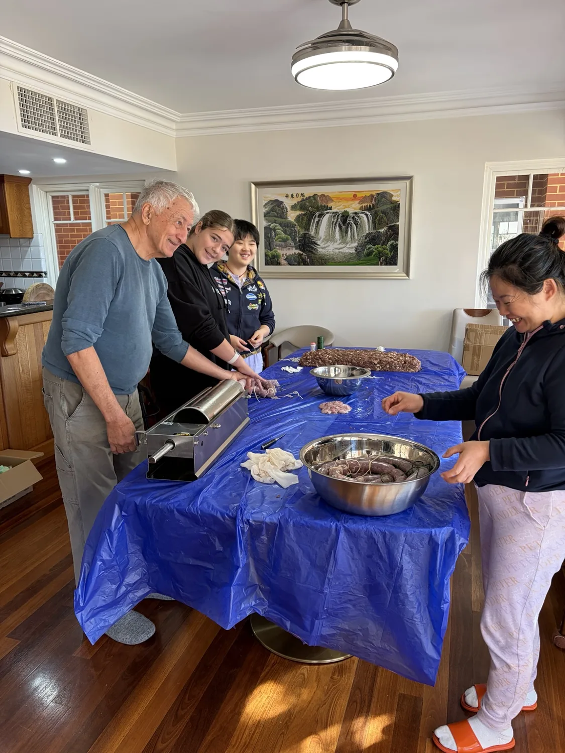 Making sausages together